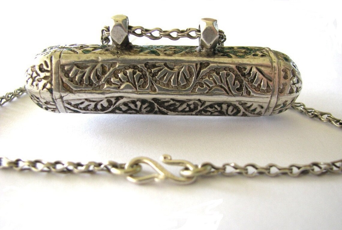 Antique Islamic Prayer Box Central Asia Silver Talisman Etsy