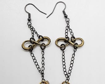 Pendientes colgantes Infinity hechos a mano