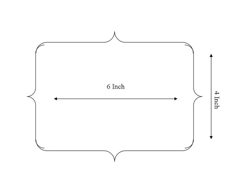 Chalkboard Vinyl Labels 4 Extra Large Fancy Plaque With FREE Etsy