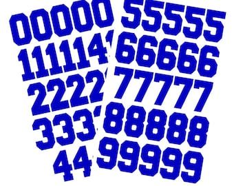 1.25" Sports Helmet Numbers  perfect  for baseball, football, hockey, softball or lacrosse or any smooth surface