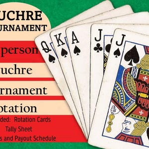 13 Euchre Tournament, Progressive Euchre, 13 person Euchre
