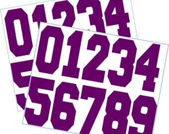 Sports Helmet Stickers 2" Numbers perfect for baseball, football, hockey, softball or lacrosse or any smooth surface