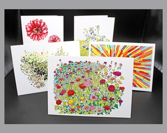 Assorted Art Cards Pack of 5 or 10 with Original Art by Jessie Meehan
