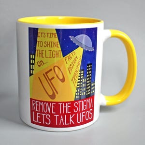 UFO Mug | Remove the Stigma | UAP Disclosure Original Art Coffee Cup