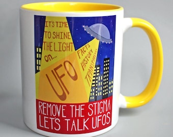 UFO-Tasse | Entfernen Sie das Stigma | UAP Disclosure Original Art Kaffeetasse