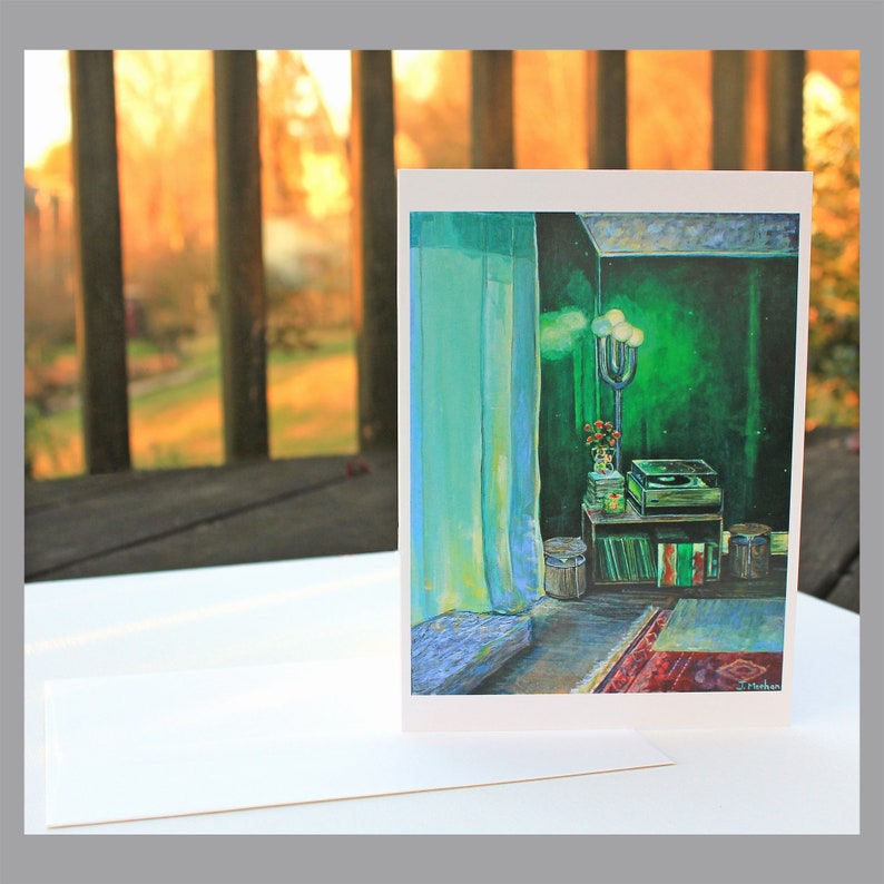 Make Tonight A Wonderful Thing Original Art Greeting Cards Sets, Original Painting Art Card Pack of 5 or 10 image 7