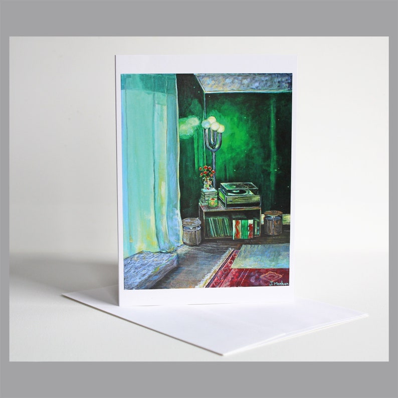 Make Tonight A Wonderful Thing Original Art Greeting Cards Sets, Original Painting Art Card Pack of 5 or 10 image 2