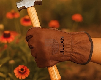 Engraved Leather Work Gloves – Custom Logo, Corporate Gifts