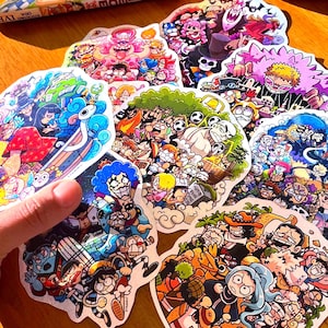 Glänzender XL Sticker - One Piece Arcs