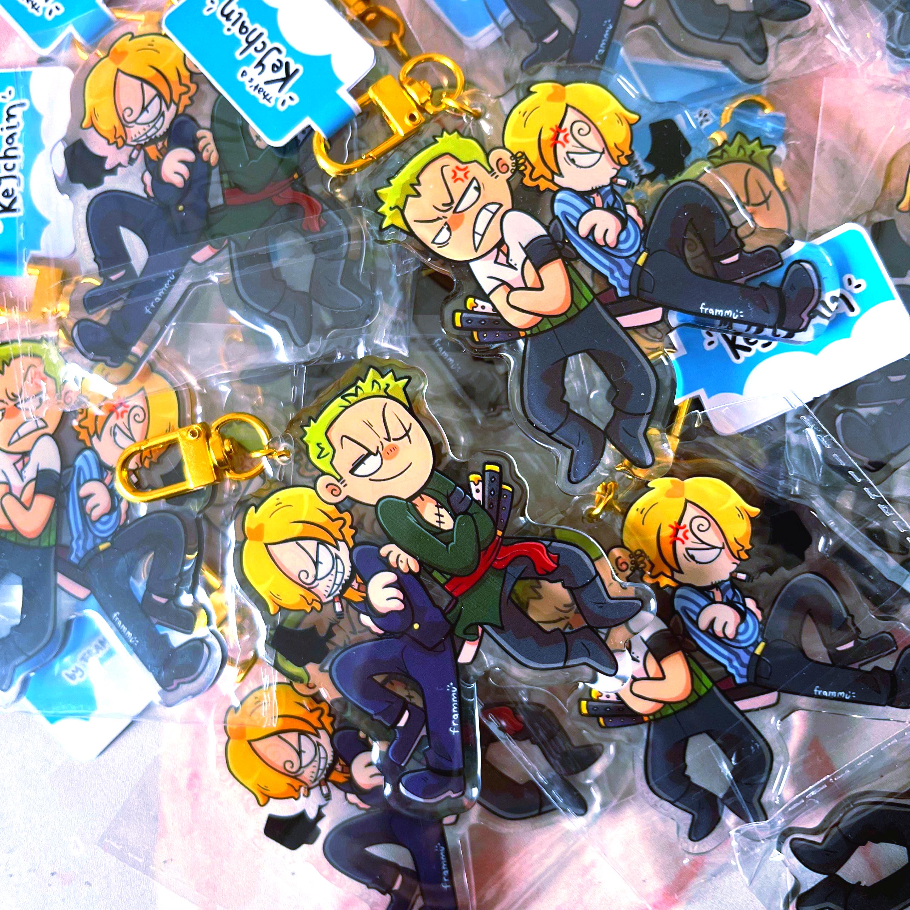 Zoro Sanji Double Design Keychain