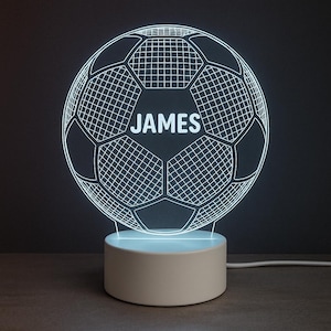 Personalized Football Night Light: Custom Name LED Soccer Lamp