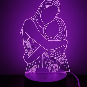 Custom 3D Photo Lamp Personalized Picture Night Light Anniversary Wedding Gift for Couple dad gift, Wedding Gift, Family Gift