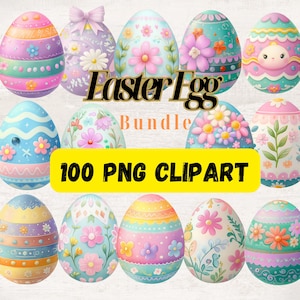 Easter Egg Clipart Watercolor Easter PNG Egg Sublimation Digital Download easter decorations easter decor easter bunny printable rabbit