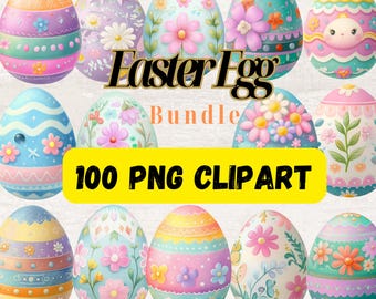 Easter Egg Clipart Watercolor Easter PNG Egg Sublimation Digital Download easter decorations easter decor easter bunny printable rabbit
