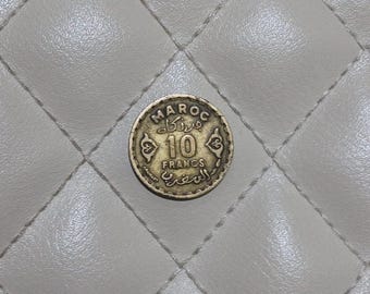 La pièce de 10 francs marocainsالمغرب 10 فرنك, 1371 (1952)