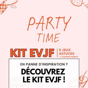 KIT EVJF à imprimer – Jeux, défis, cartes à découper – Animation Enterrement de Vie de Jeune Fille PDF
