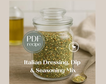 La ricetta migliore e più facile per un mix di condimenti e salse all'italiana. Cucina contadina facile. Download PDF digitale + materiale stampabile bonus per la cucina.