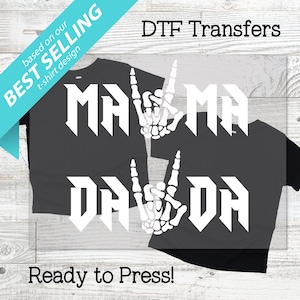 Bad Two The Bone DTF Transfer - Toddler Birthday Shirt, Rock Music Theme Birthday, 2nd Birthday Shirt, Kids Birthday Heat Transfer