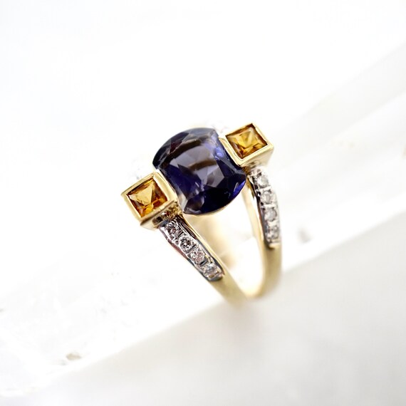 Iolite Ring, Blue Gemstone Ring, Multi Stone Ring… - image 6