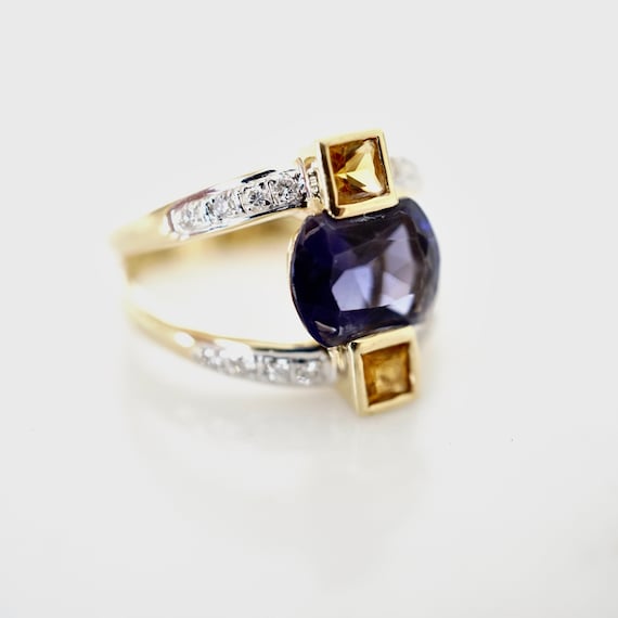 Iolite Ring, Blue Gemstone Ring, Multi Stone Ring… - image 7