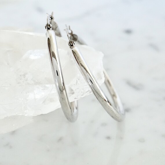 Gold hoop earrings 1.5 inch Clearance