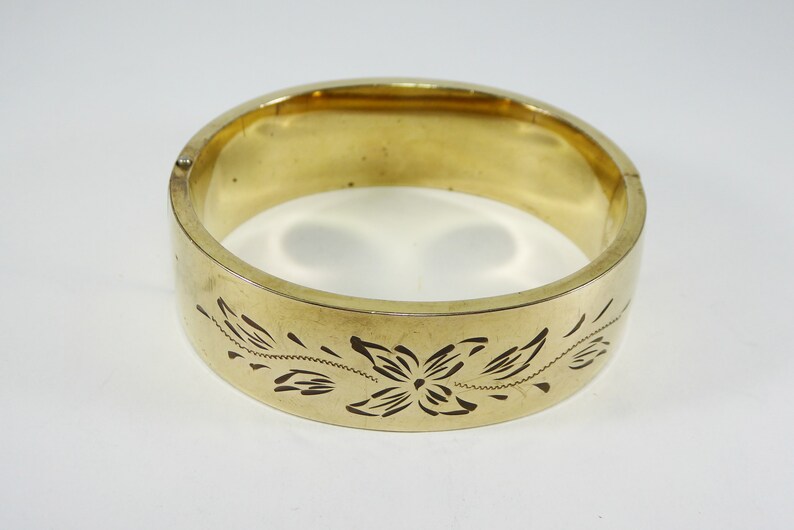victorian gold filled bangle bracelet
