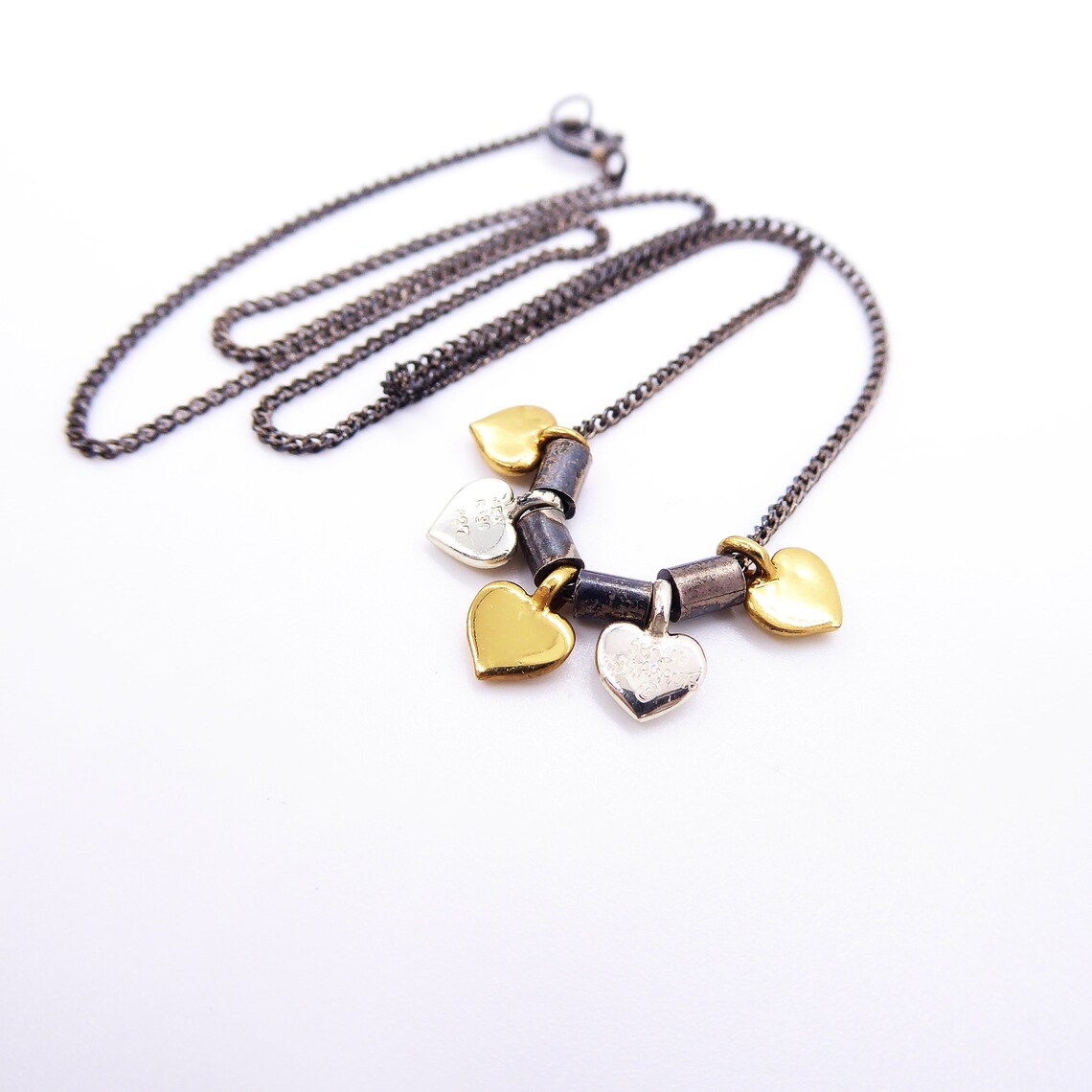 Rare Sergio Bustamante Five Hearts Pendant Necklace Sterling Etsy