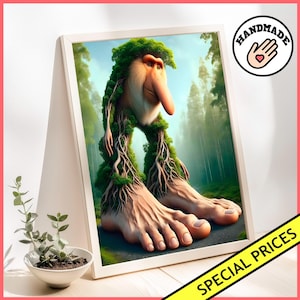 Brr Brr Patapim Stampa artistica da parete Poster Brainbrot italiano || Poster incorniciato / Tela | TikTok Trend Instagram Arte Meme Decorazione