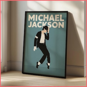 Michael Jackson Moonwalk Wand-Kunstdruck | Gerahmtes Poster / Leinwand | Kunstvolle Tanzpose-Dekoration, kultiges Pop-Legenden-Kunstwerk, Musik-Performance-Szene