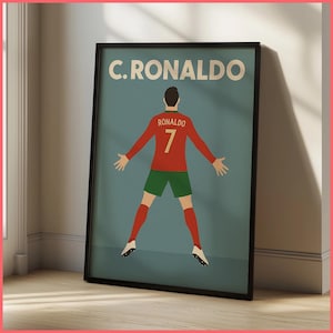 Cristiano Ronaldo Poster Siuuu Portugal Fußball Druck Fußball Poster Sport Poster Fußball Poster Fußball Sport Schlafzimmer Poster Kunstvoll