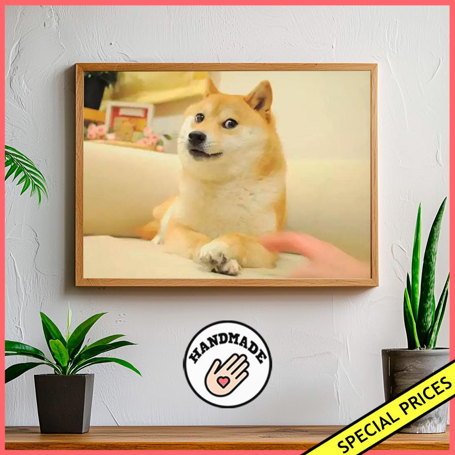 Doge Shiba Inu Sofa Meme Wall Art Print Framed Poster || Funny