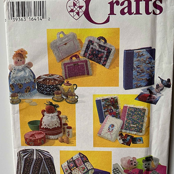 Vintage 90's Accessories Bird Cage, Sewing Machine, Album, Computer Mouse, Casserole Covers, Book Carriers Simplicity 9339 Craft Pattern UC