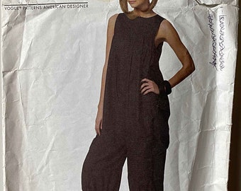 RARE AKO Andrea Katz Objects Designer Misses' Jumpsuit, Baggy Romper Vogue 1185 Sewing Pattern Precut/Complete Sizes 16-18-20-22, V1185