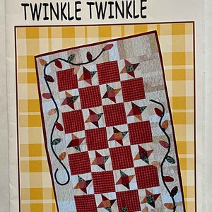 Twinkle Twinkle Quilt Pattern by Silver Thimble Quilt Co. Christmas Lights, Appliqué, Patchwork, Holiday, Pinwheel, Table Runner, Lap, Size