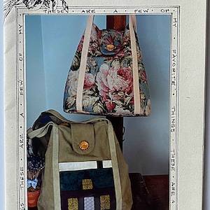 Patrón de costura de bolso Bonnie vintage de los años 90, cosas favoritas n.° 025, sin cortar, bolso de mano, bolso de hombro, cartera de Leslie Gladman