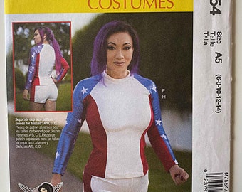 Misses' Costume Yaya Han Top, Shorts, Leggings McCall's 7554 Sewing Pattern UNCUT Sizes 6-8-10-12-14, Cosplay M7554