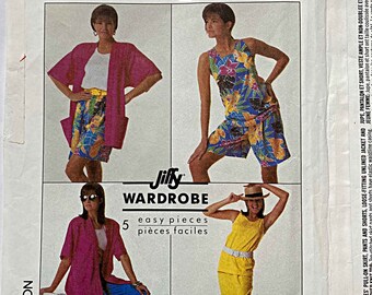 Vintage Misses' Jiffy Wardrobe 5 Easy Pieces; Skirt, Top, Pants, Shorts, Jacket Simplicity 8115 Pattern Sizes 10-12-14-16 Cut/Complete