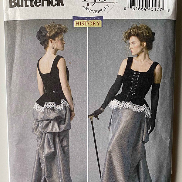 Making History Misses' Corset & Skirt, Bustle Costume Butterick 5969 Sewing Pattern UNCUT Sizes 14-16-18-20-22, B5969, Steampunk, Cosplay