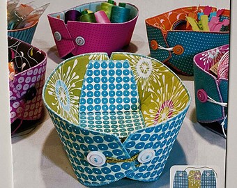 Button Boats Sewing Pattern #LGD138 by Lazy Girl Designs UNCUT Accessories, Organizers, Fabric Bowls