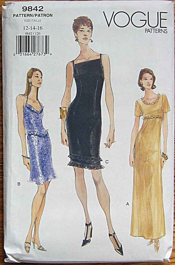 RARE Misses' Dresses Halter Evening Gown Vogue 9842 - Etsy