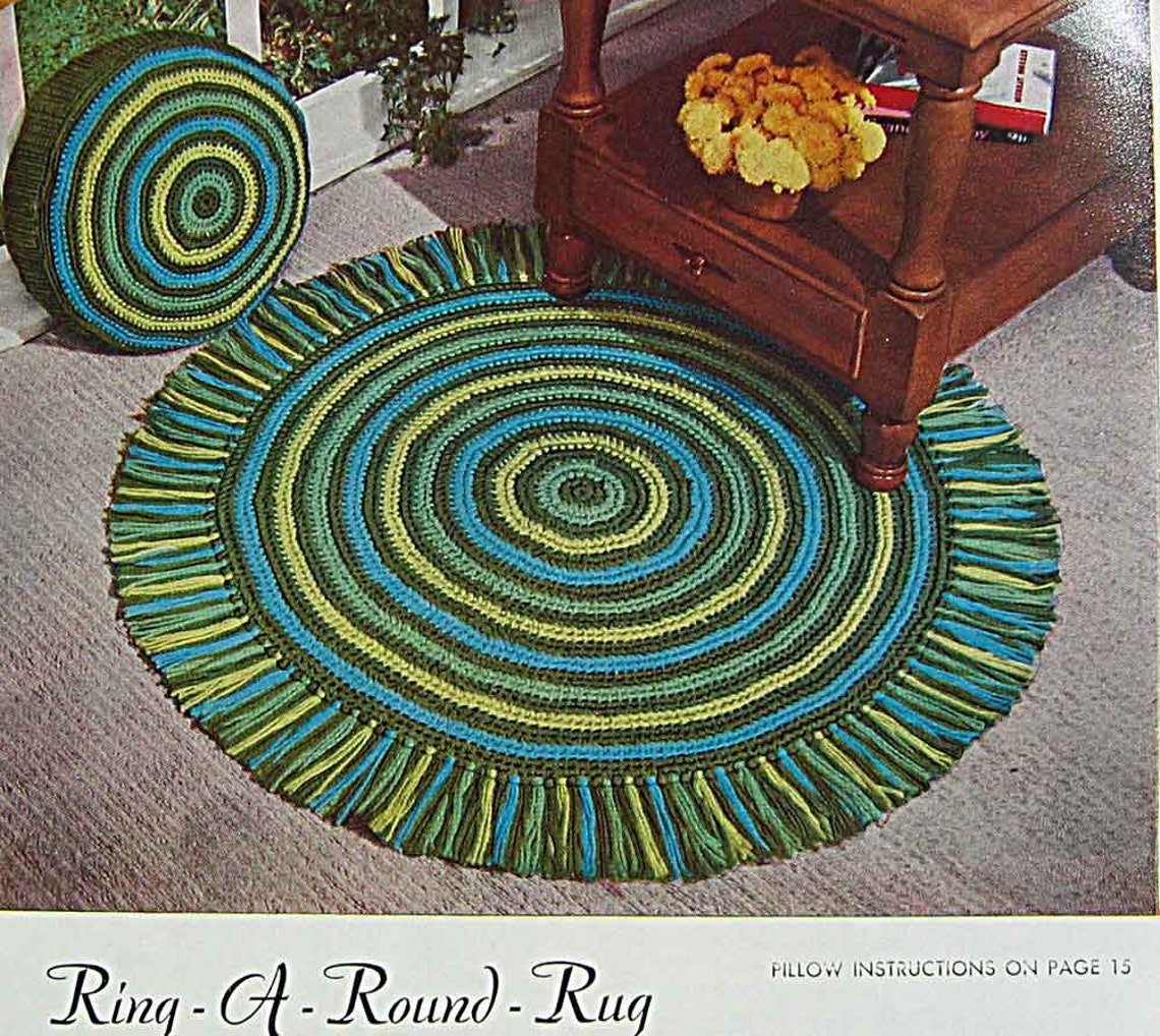 Vintage Crochet and Knit with Aunt Lydia's Heavy Rug Yarn Etsy