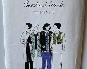 Vintage 90's Park Bench Pattern Company Central Park #8 Misses' Jacket, Vests, Shirt, Pants, Skirt, Sewing Pattern UNCUT, Art To Wear