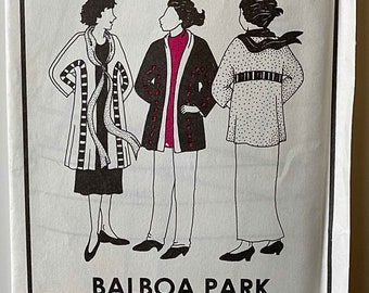 Vintage 90's Park Bench Pattern Company Balboa Park #4 Misses' Jacket with Optional Lattice Detail Sewing Pattern UNCUT, Art To Wear