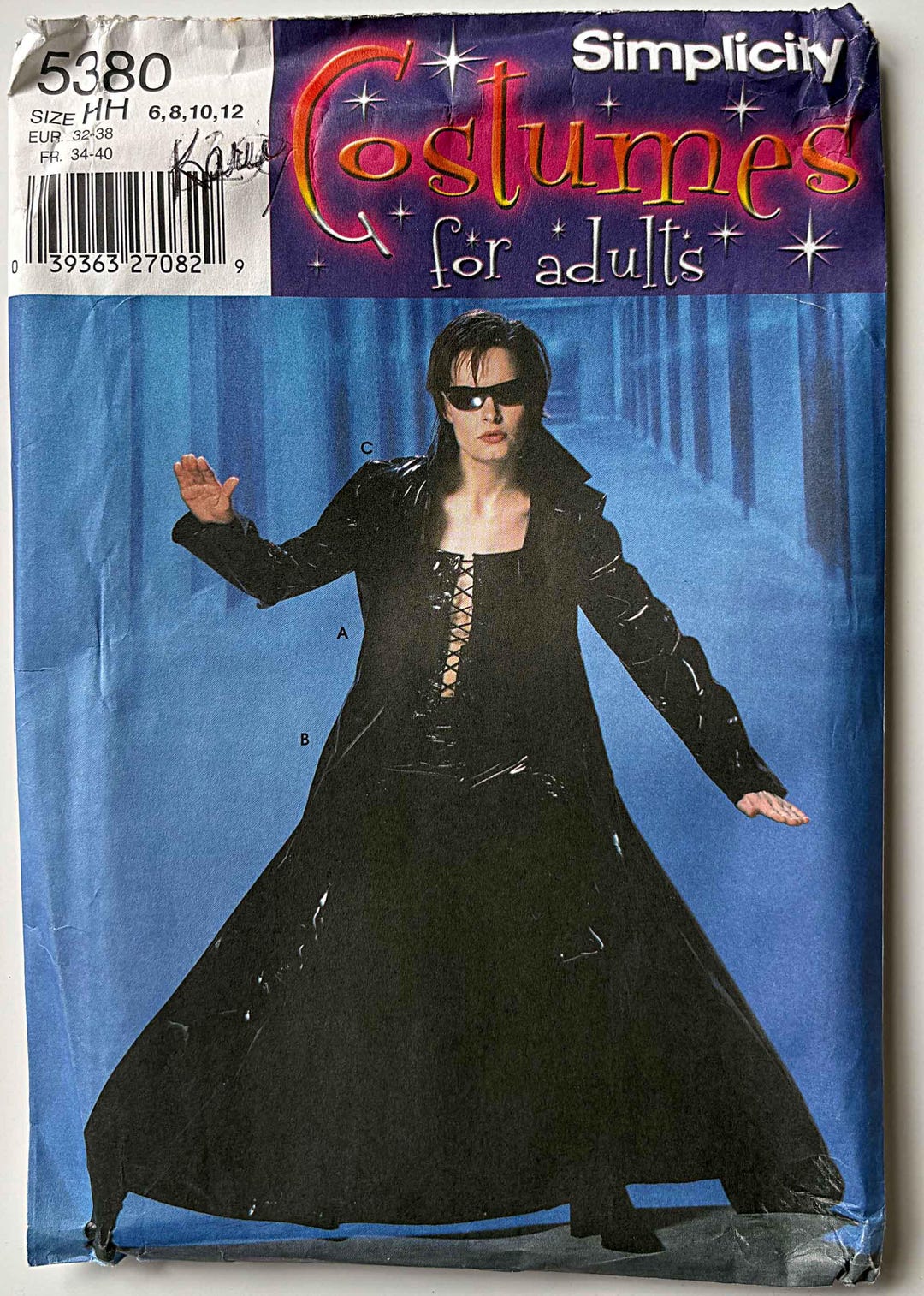 Misses' Matrix Trinity Costume Duster, Pants, Laced Top Simplicity 5380 ...