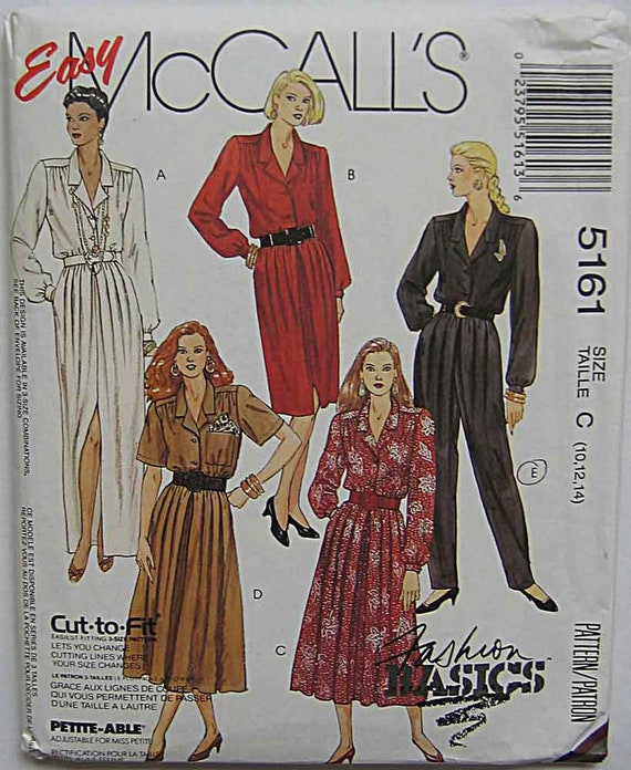 McCalls M7598 PATTERN Misses Dresses /& Jumpsuit Size 6-22