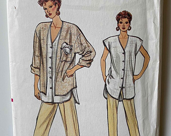 RARE Vintage 80's Misses' Very Easy Jacket, Pants & Top Vogue 9592 ...