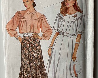 RARE Misses' Blouse & Skirt, New Look 6237 Sewing Pattern UNCUT, Sizes 8-18