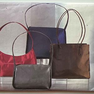 Handbags 4 Styles Butterick 6856 342 Sewing Pattern UNCUT Accessories, Purse, Shoulder Bag, Tote
