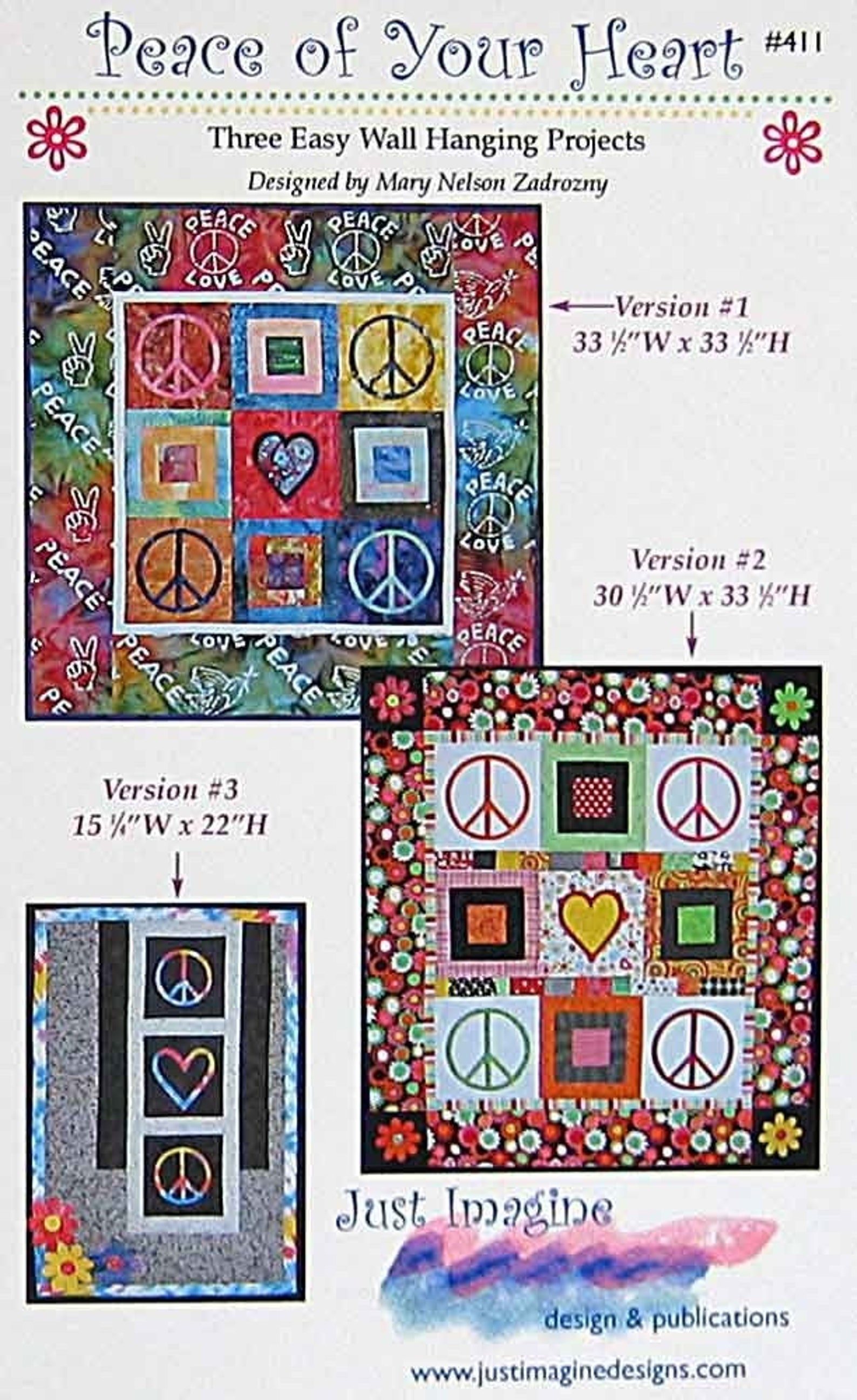 Peace of Your Heart Wall Hanging Quilt Pattern by Just Imagine Etsy