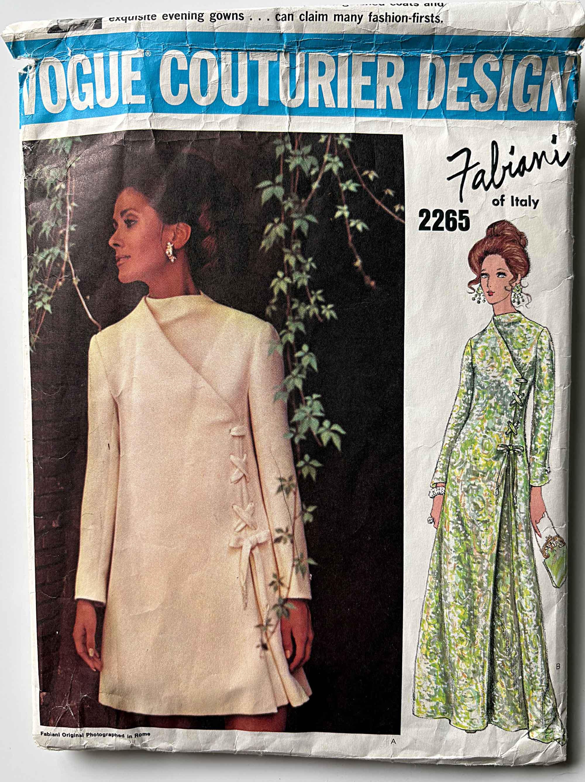 RARE Vintage Couturier Design Fabiani of Italy Misses' Dress, Side